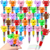 cZWZ 20Pcs Mini Multicolor Pens 4-in-1 Cute Ballpoint Pens for Kids Birthday Party Favors Gifts Teacher Supplies