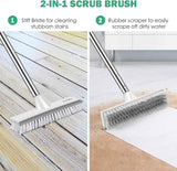 SetSail 51-inch Adjustable Handle 2 in 1 Stiff Bristle Floor Scrubber for Shower Bathroom Garage Kitchen