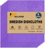 Swedish Dish Cloths - 10 Pack Reusable Kitchen Dishcloths - Ultra Absorbent Dish Towels for Washing Dishes - Cellulose Sponge Cloth Cleaning Rag - Assorted