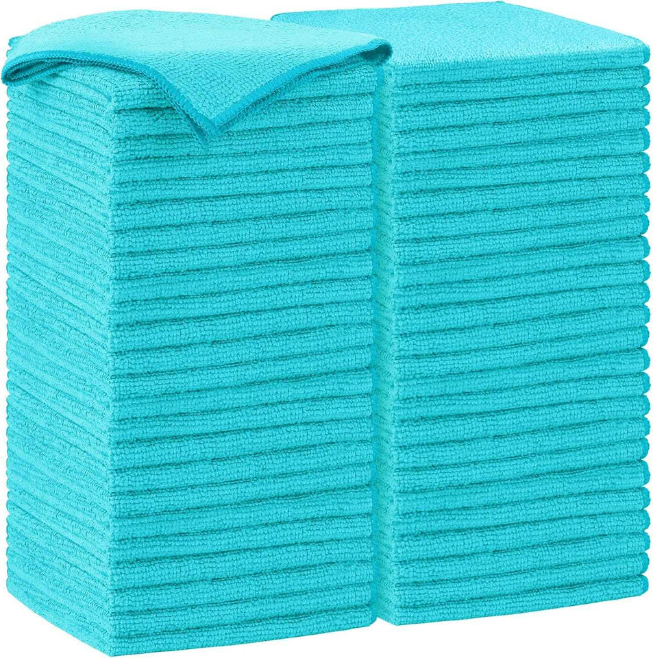 AIDEA Microfiber Cleaning Cloth-50PK, Soft Microfiber Towels for Cars, Absorbent Cleaning Rags, Lint-Free Streak-Free Wash Cloths for House, Kitchen, Window(12in.x12in)