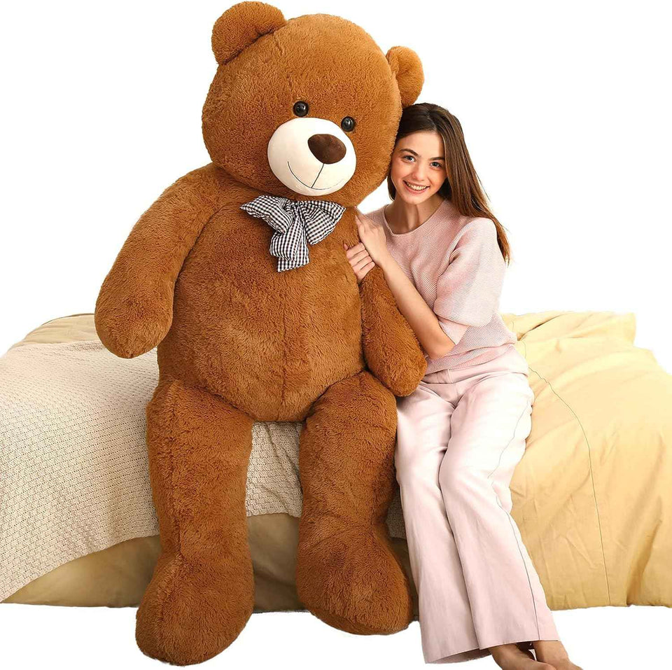 MaoGoLan Giant Teddy Bear 4 Feet,Adorable and Cuddly Big Bear Stuffed Animal 47", Classic Teddy Bear Plush Gift Decoration for Baby Shower,Party,Birthday,Valentines Day,Tan