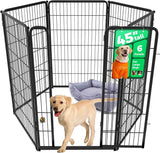FXW Homeplus Unleashed Indoor Dog Playpen - Stress-Free and Safe Play, Heavy Duty 24 Inch 6 Panels Dog Pen for Puppy and Small Dogs, Black│Patented