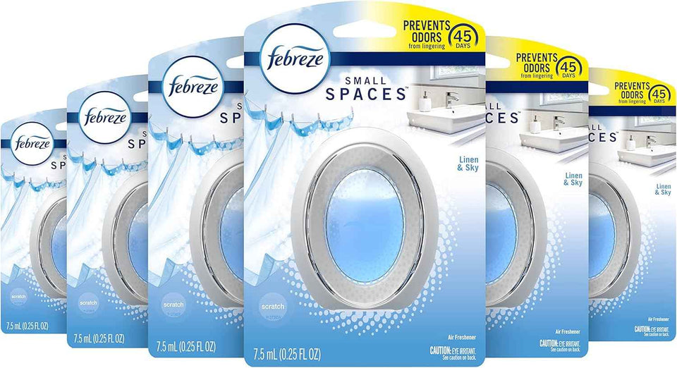 Febreze Bathroom Air Freshener, Odor-Fighting, Plug In Alternative, Air Fresheners for Home, Bathroom, & Kitchen, Closet Air Fresheners, Pet & Litter Box Odor Fighter, Refresh & Energize Scent, 4ct