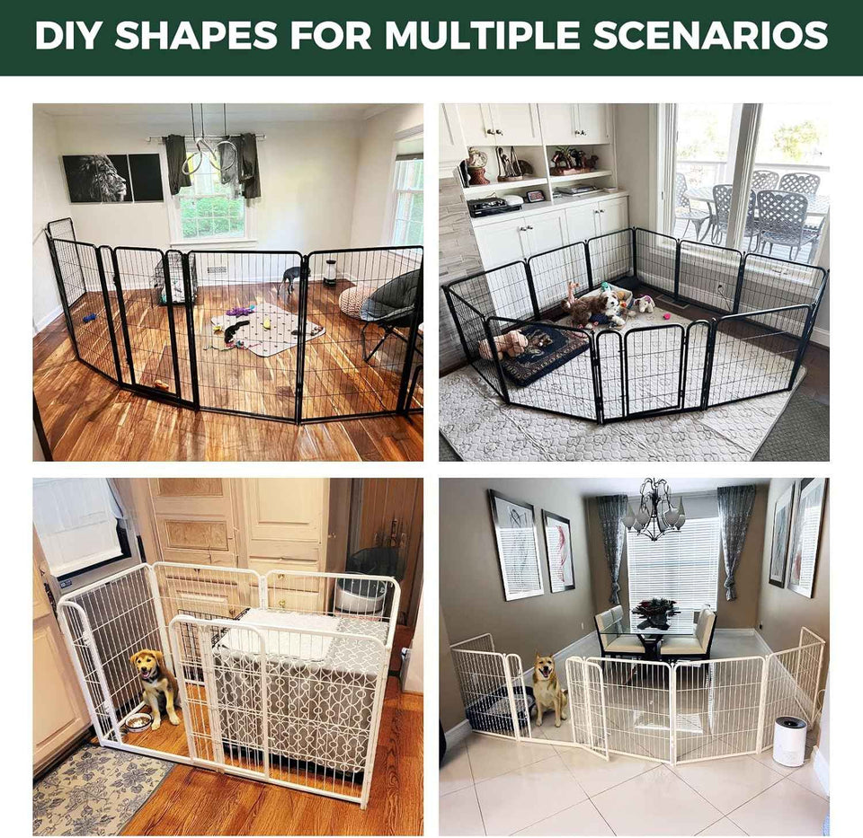 fxw homeplus unleashed 24 inch 6 panels dog pen black patented