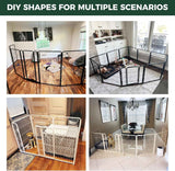 FXW Homeplus Unleashed Indoor Dog Playpen - Stress-Free and Safe Play, Heavy Duty 24 Inch 6 Panels Dog Pen for Puppy and Small Dogs, Black│Patented