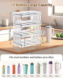 Stanley Cup 40 oz Tumbler Organizer - Stackable Storage Holder for Large Water Bottles, 4-Pack