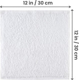utopia 24 pack cotton washcloths set, 100% ring spun cotton, premium quality flannel face cloths, highly absorbent and soft feel fingertip towels, white