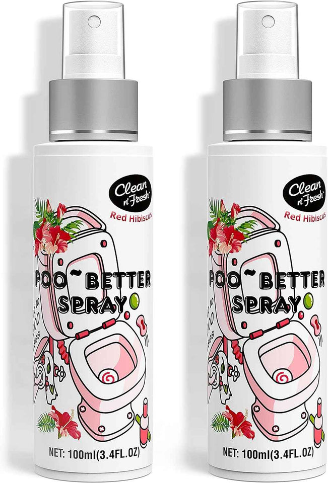 Clean-n-Fresh Toilet Spray, 6.8 Fl.oz Poo Spray | Up to 400+ Uses, 100% Natural Plant Essential Oil Citrus Scent, Bathroom Deodorizer