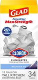 Glad Tall Kitchen Trash Bags 13 Gallon, MaxStrength Cherry Blossom Garbage Bags, Drawstring, 90 Count - Rayz Mart