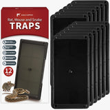 LULUCATCH Super Glue Traps 12 Pack for Mice & Snakes, Larger, Heavier Sticky Traps with Non-Toxic Glue. Sticky Mouse Traps Indoor, Easy to Set, Pet Safe Pest Control
