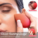 5-piece latex-free makeup sponge set for blending foundation, liquid, cream & powder, ultra-soft, vegan