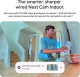 google nest cam indoor wired 3rd gen 2k video night vision 2 way audio works with google home device 2025 model hazel