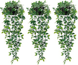 Whonline Fake Hanging Plants, Artificial Small Potted Plants for Indoor Outdoor Aesthetic Office Living Room Shelf Decor (1 Pack)