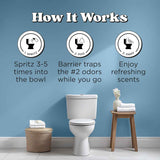 Poo-Pourri Before-You-Go Toilet Spray, Fresh Air, Plant-Based with Essential Oils, Jasmine, Mint, Citrus Scents