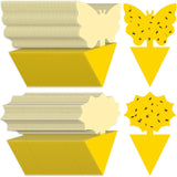 Landisun Fruit Fly Traps 48PCS Fungus Gnat-Traps for Indoor-Outdoor Yellow Fruit-Fly Sticky-Trap Plants Flying Bug Insects Traps