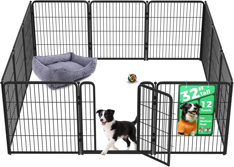 fxw homeplus unleashed 24 inch 6 panels dog pen black patented