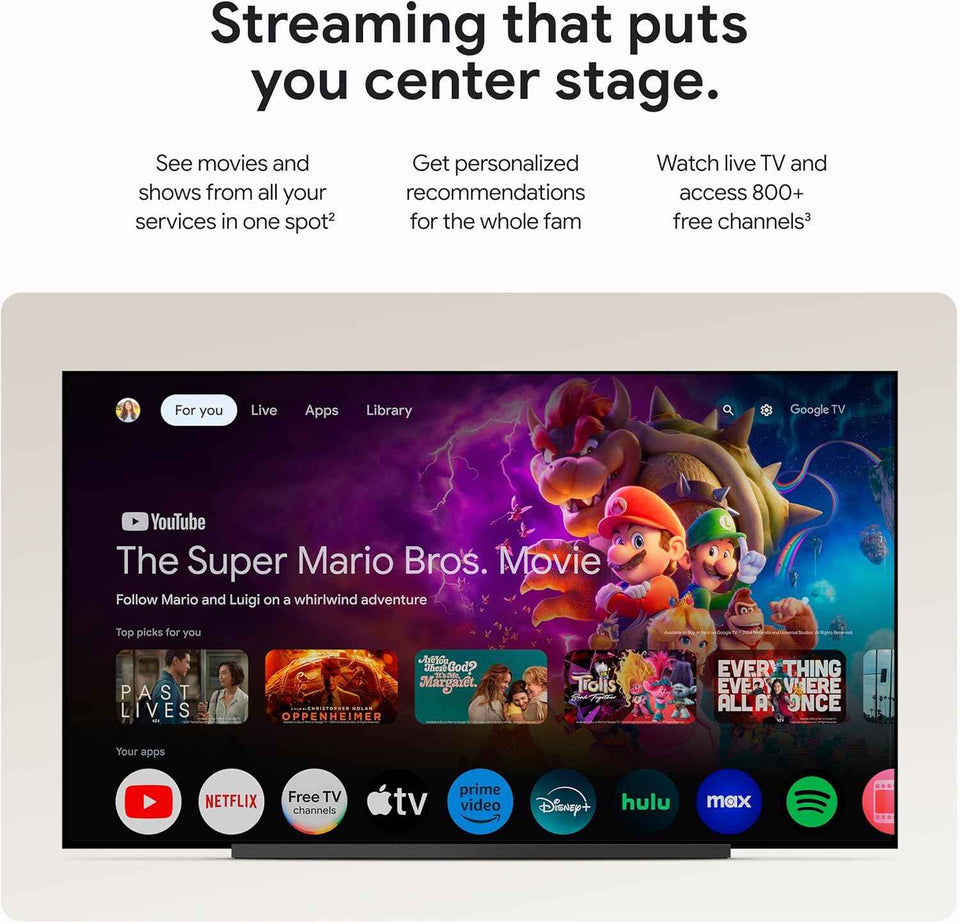 google tv streamer 4k porcelain remote voice search 32gb storage smart home control