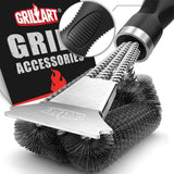 GRILLART Grill Brush and Scraper, Extra Strong BBQ Cleaner Accessories for Gas/Charcoal Grilling Grates
