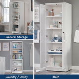 Sauder HomePlus Storage Cabinet/ Pantry cabinets, Soft White finish