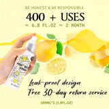 Clean-n-Fresh Citrus Poo Spray - 100% Natural Bathroom Deodorizer with Essential Oils for Up to 400 Uses