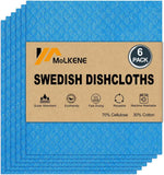 Swedish Dish Cloths - 10 Pack Reusable Kitchen Dishcloths - Ultra Absorbent Dish Towels for Washing Dishes - Cellulose Sponge Cloth Cleaning Rag - Assorted