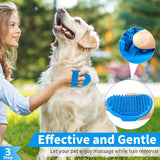 Comotech 6PCS Dog Bath Brush & Dog Toothbrush | Adjustable Handle Shampoo Brush & Scrubber for Short & Long Haired Dogs & Cats | Effectively Solve Odor & Stain Removal Problems | Pet Supplies (Blue)
