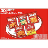 Cheez-It Original, Extra Toasty, Cheddar Jack, White Cheddar, and Cheez-It Snap'd Double Cheese Baked Snack Crackers Variety Pack, 28.74oz Box (30 Packs)