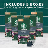 Starbucks Dark Roast Espresso, 50-count pods, Nespresso Original Line, compatible with Essenza Mini, Pixie, CitiZ, Expert, Lattissima, KitchenAid, Creatista