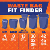 Hefty Strong Large Trash Bags, Black, 30 Gallon, 74 Count