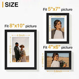 Vittanly 15 Pack Picture Frames Collage Wall Decor for Mounting or Tabletop Display, Gallery Frame Set for Family, Multi Sizes Including 3pcs 8x10, 6pcs 5x7, 6pcs 4x6, Black