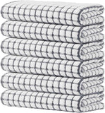 Kitinjoy Cotton 8 Pack Terry Kitchen Dish Cloths, 12 x 12 Inches Super Soft and Absorbent Dish Rags, Quick Drying Dish Towels for Washing Dishes, Mixed Color