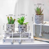3PCS cute artificial plants for office decor, small fake succulent desk decor for women and men
