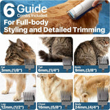 Dog Grooming Kit with Vacuum, 15000Pa Pet Hair Clipper and Shedding Brush, 50dB Low Noise, 2L Capacity, White