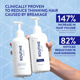 Routine Wellness Anti-Thinning Shampoo and Conditioner Set for Thinning Hair - Biotin DHT Blocker Women & Men - Color Safe Shampoo for Hair Loss & Healthier Hair - Rose Hips (Pack of 2)