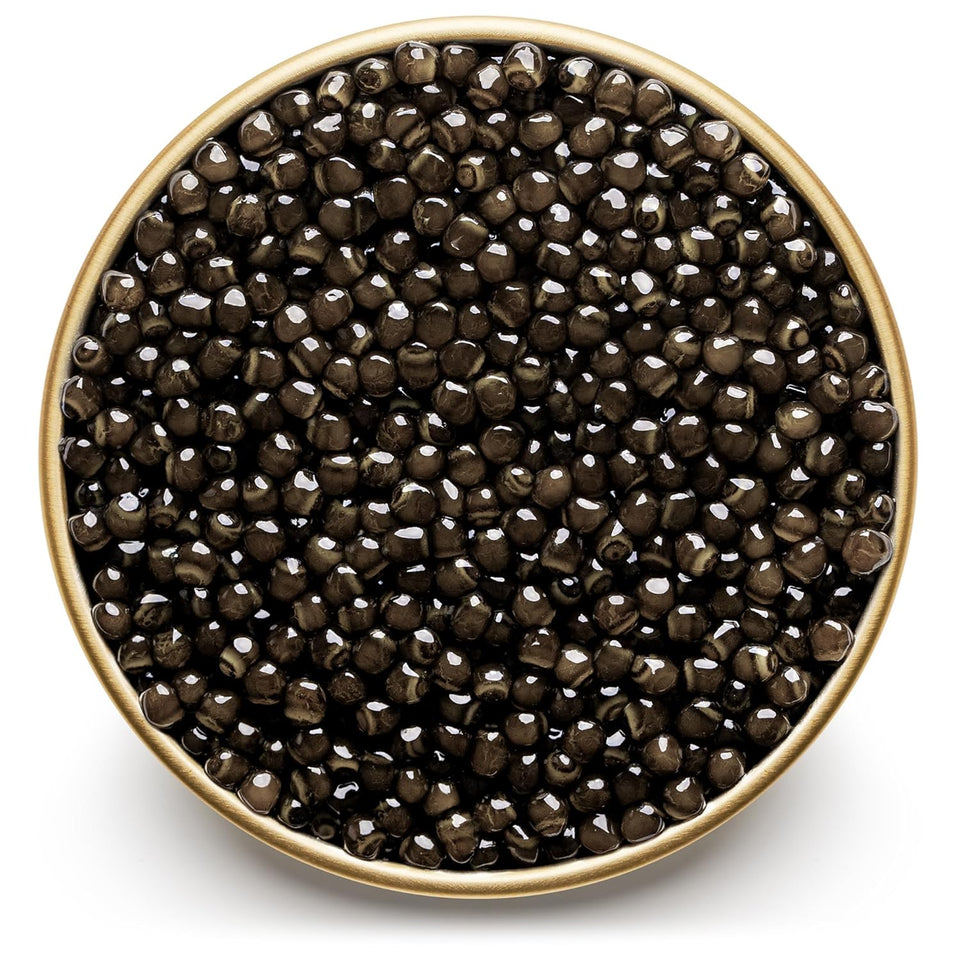 MARKY'S Beluga Hybrid Black Caviar - 1 oz / 28 g - Premium HUS BAE Beluga Sturgeon Malossol Black Roe Caviar - GUARANTEED OVERNIGHT