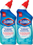 CLOROX Toilet Bowl Cleaner Clinging Bleach Gel, Ocean Mist, 24 Fl Oz, Pack of 2 (Package May Vary) - Rayz Mart