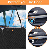 mancro 2025 upgraded 600d heavy duty waterproof dog hammock for car back seat pet cover standard black