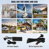 VEVOR Car Refrigerator, 12 Volt Car Refrigerator Fridge, 9 L Single Zone Portable Freezer, -4℉-68℉ Adjustable Range, 12/24V DC and 100-240V AC Compressor Cooler for Outdoor, Camping, RV