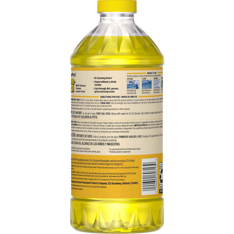 CloroxPro Pine-Sol Multi-Surface Cleaner, All Purpose Cleaner, Lemon Fresh, 40 Fluid Ounces (Package May Vary)