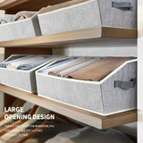 Closet Organizers Bins 6 Packs - Large Fabric Trapezoid Storage Bins for Clothes and Towels