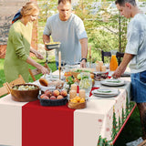 Childom 2 Pack Christmas Tablecloths,Christmas Party Decoration,54 x 108 Inch,Disposable Plastic Table Cloths Rectangular for Party Supplies,Xmas Tree Table Cover for Home,Dinner,Indoor,Outdoor,Picnic