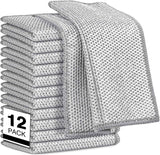 AIDEA Non Scratch Wire Dishcloth 24PK, Wire Dishwashing Rag for Wet and Dry, Washable Dish Rags No Odor, Cleaning Pads Steel Scrubber for Cookware, Sinks, Dishes, Stove Tops, 7"×8"