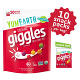 yumearth organic giggles 0.5 ounce allergy friendly candy pack of 10 individually wrapped