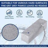 2-pack Extra Long Handle Pumice Stone Toilet Cleaner for Removing Bowl Rings Pool Bathroom