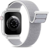 Nylon Loop Sport Band Compatible with Apple Watch Bands 44mm 45mm 46mm 49mm 42mm for Women Men, iWatch Wrist Straps for Ultra 3 2, Se, Series 11 10 9 8 7, Breathable, Soft Band Ideal for Outdoor