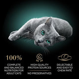 Sheba Perfect Portions Wet Cat Food Pate with Sustainable Salmon, Signature Seafood Entree, and Tender White Fish and Tuna Entree Variety Pack, 2.6 oz. Twin Pack Trays (24 Count, 48 Servings)