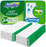 Swiffer Sweeper Wet Mopping Cloths for Floor Cleaning, Open-Window Fresh, 24 Count