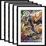 upsimples 11x14 Picture Frame Set of 5, Display Pictures 8x10 with Mat or 11x14 Without Mat, Wall Gallery Photo Frames, Black