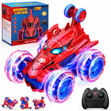 Spider remote control car rc cars toys,Cool rechargeable stunt rc car with 360 flips 4WD wheel with bright light,Fun outdoor toys gifts for kids birthday or Chritmas age 4 5 6 7 8 9 10 11 12 years old