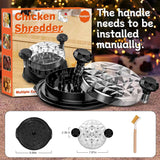 chicken shredder tool twist stable anti-slip bpa free meat shredder with brush black